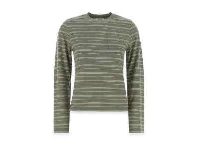 Maison Kitsune Women's Embroidered Lyocell T-Shirt "Stripped"
