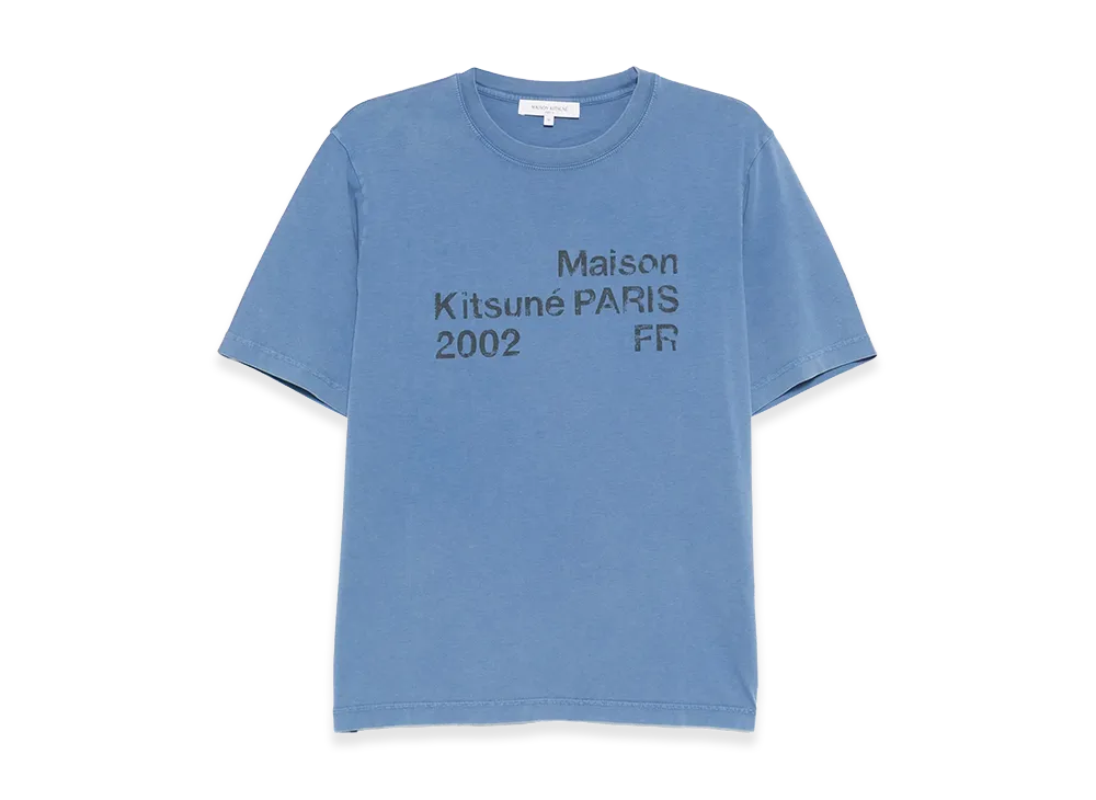 Maison Kitsune 2002 Faded Comfort Tee-Shirt "Lapis"