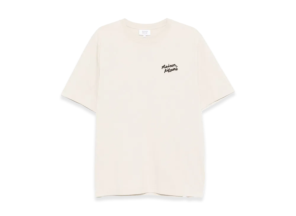 Maison Kitsune Handwriting Comfort Fit T-Shirt "Ivory"