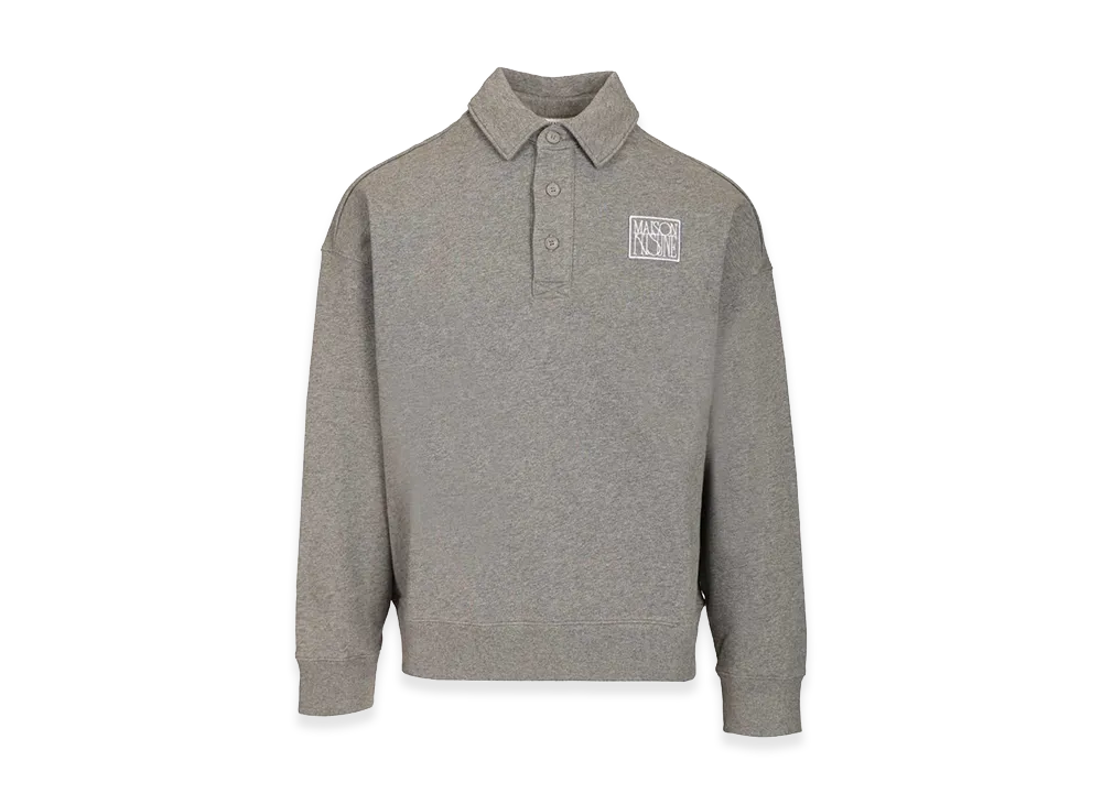 Maison Kitsune Oversized Polo Sweatshirt "Grey"