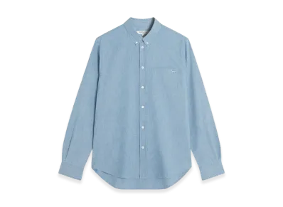 Maison Kitsune Profile Fox Regular Fit Chambray Shirt "Pure"