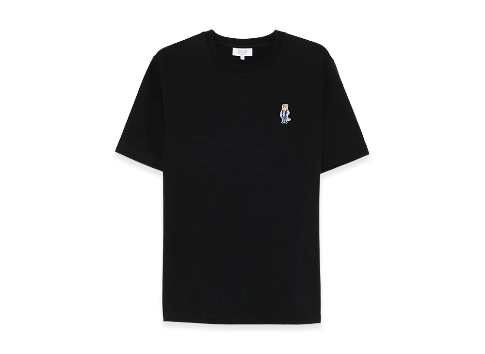Maison Kitsune T-Shirt With Dressed Fox Embroidery "Black"