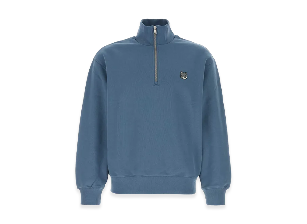 Maison Kitsune Cotton Sweatshirt "Air Force Blue/Light Blue"