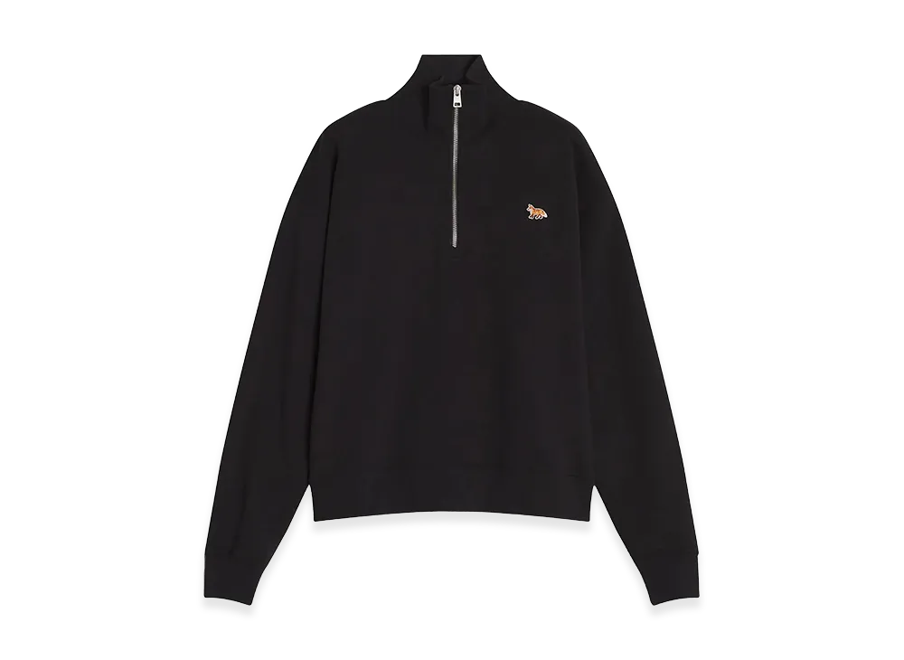 Maison Kitsune Women's Baby Fox Half Zipped Sweatshirt "Black"