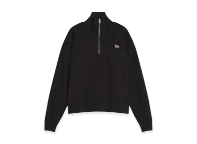 Maison Kitsune Women's Baby Fox Half Zipped Sweatshirt "Black"