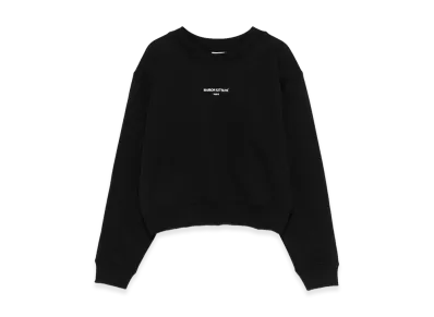 Maison Kitsune Women's Logo Cotton Cropped Sweatshirt "Black"