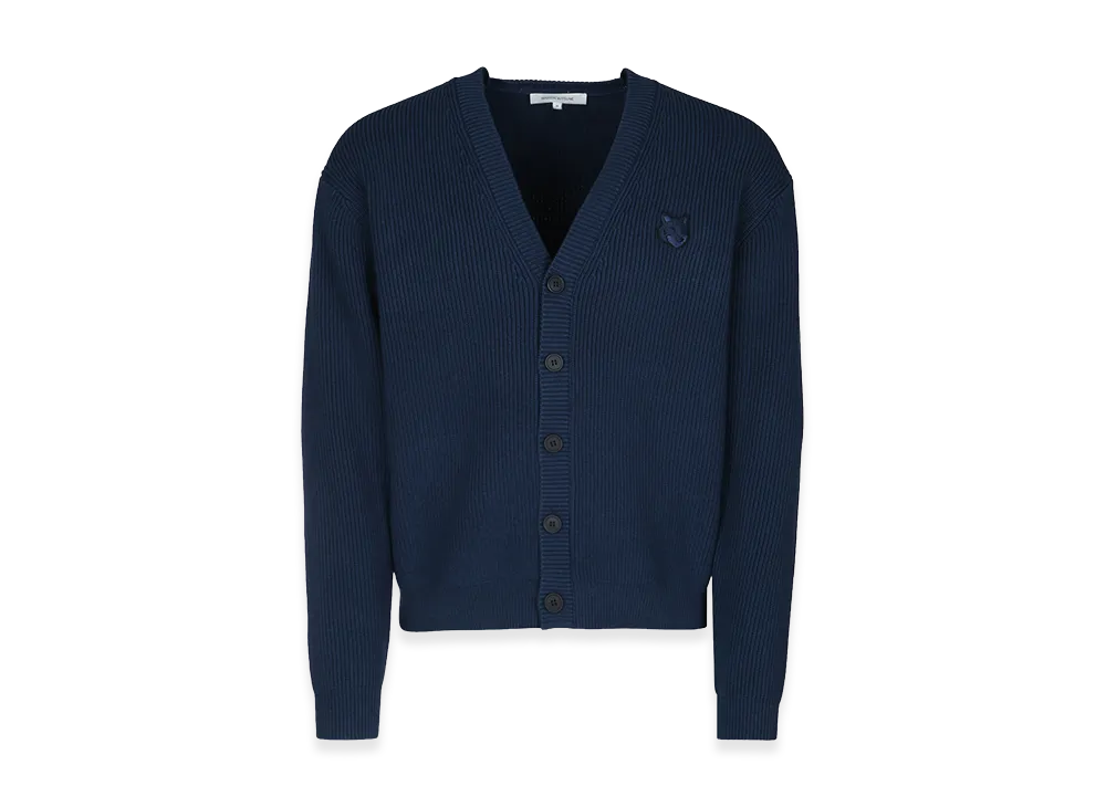 Maison Kitsune 'Bold Fox Head' Cardigan "Blue"