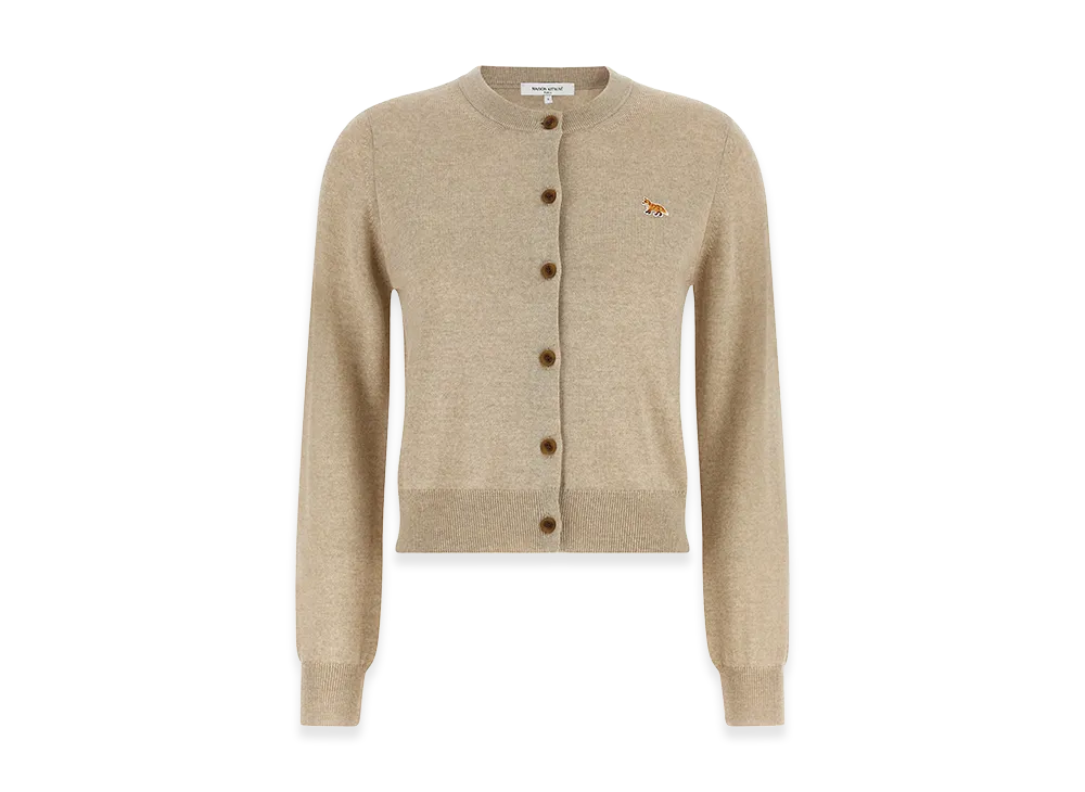 Maison Kitsune Women's Baby Fox Merino Regular Cardigan "Beige"