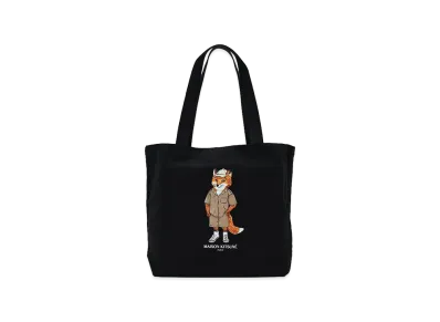 Maison Kitsune Dressed Fox Tote Bag "Black"