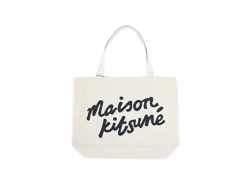 Maison Kitsune Women's Canvas Shopping Bag "Cream/Yellow"
