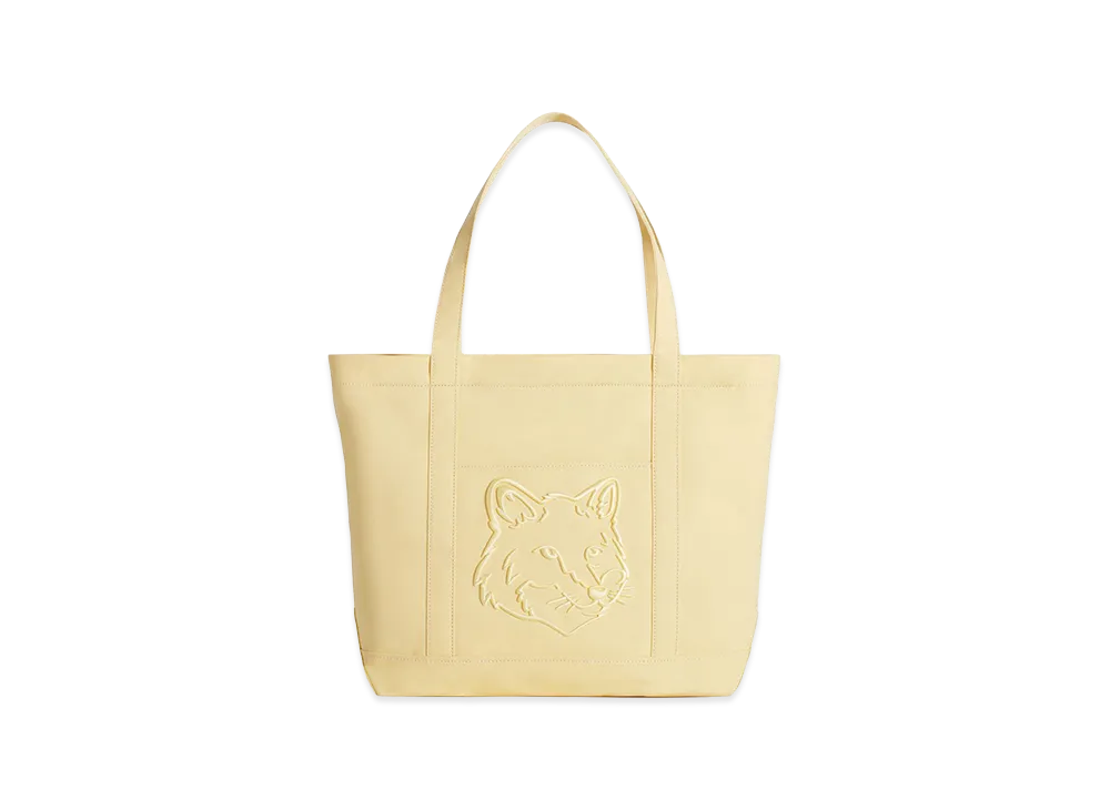 Maison Kitsune Fox Head Tote Bag "Yellow"