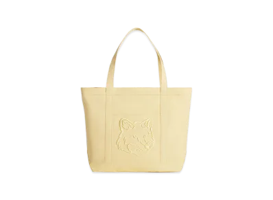Maison Kitsune Fox Head Tote Bag "Yellow"