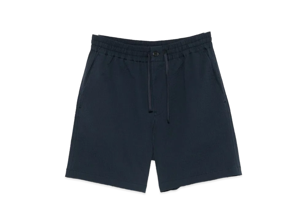 Maison Kitsune Elasticated Shorts In Cotton Seersucker "Classic"