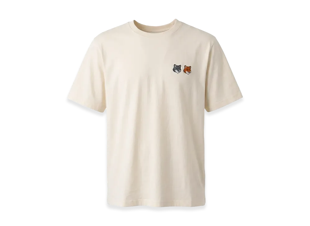 Maison Kitsune Double Fox Patch T-Shirt "Latte"