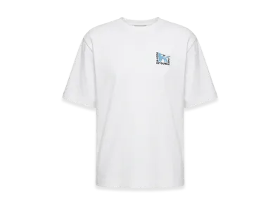 Maison Kitsune Short Sleeve Logo Back Print Crewneck Cotton T-Shirt Gallery Fox Oversize "White"