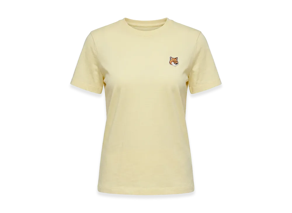 Maison Kitsune Women's Short Sleeve Logo Fox One-Point Crewneck T-Shirt Fox Head Regular "Yellow"