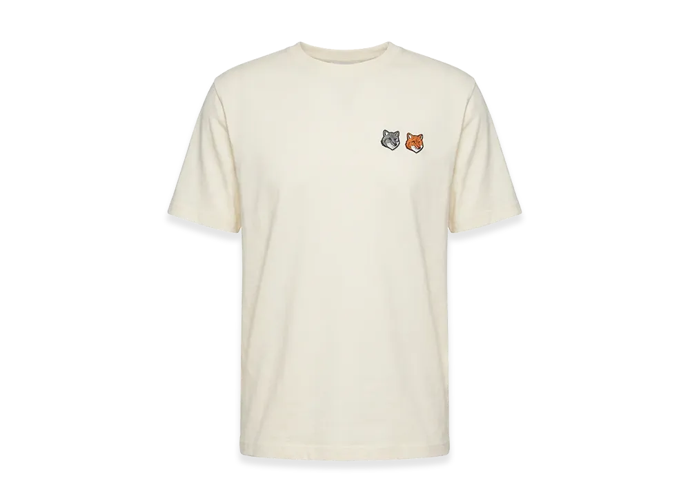 Maison Kitsune Double Bold Fox Head Comfort Crewneck Short Sleeve T-Shirt Double Bold Fox "Ivory"