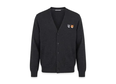 Maison Kitsune Double Bold Fox Patch Regular Cardigan Double Bold Fox "Dark Gray"