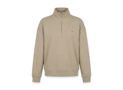 Maison Kitsune Women's Half Zip One-Point Sweatshirt Baby Fox "Beige"