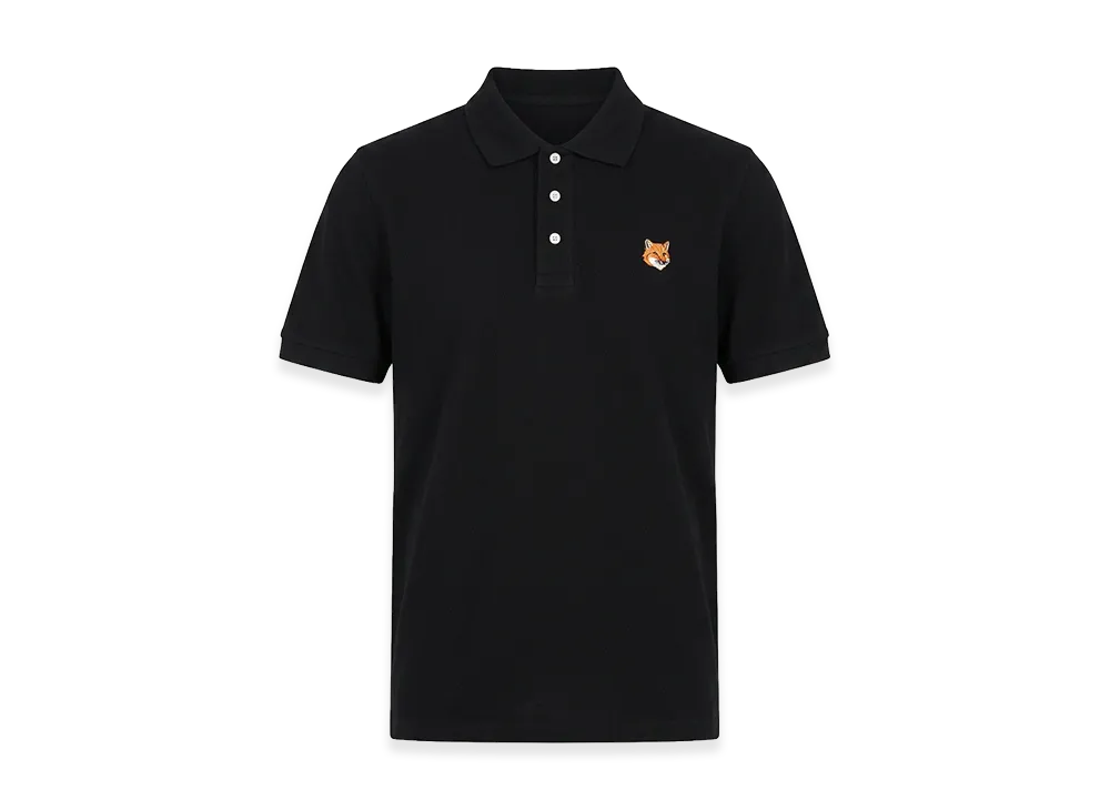 Maison Kitsune Fox Head Short Sleeve Regular Polo Shirt "Black"