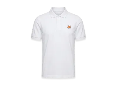 Maison Kitsune Fox Head Short Sleeve Regular Polo Shirt "White"