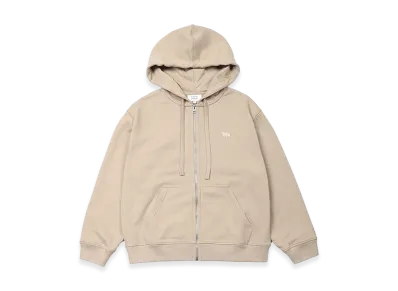 Maison Kitsune Women's Baby Fox Full Zip Sweatshirt Hoodie "Beige"