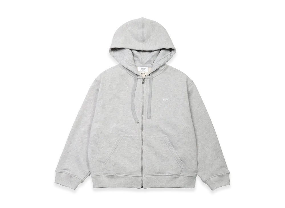 Maison Kitsune Women's Baby Fox Full Zip Sweatshirt Hoodie "Gray"