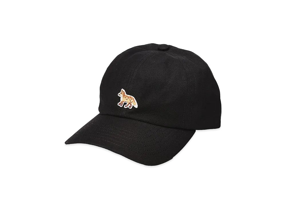 Maison Kitsune 100% Cotton Baby Fox Embroidery 6-Panel Baseball Cap "Black"