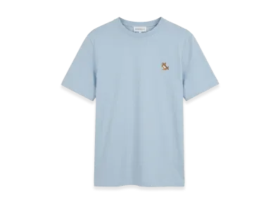 Maison Kitsune Chillax Fox Patch Short Sleeve T-Shirt "Blue"