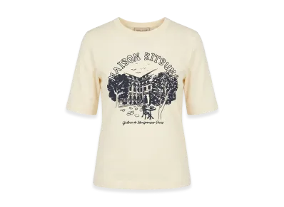 Maison Kitsune Women's Galerie De Montpensier T-Shirt "Ecru"