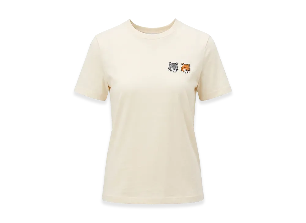 Maison Kitsune Women's Double Fox Head T-Shirt "Latte"