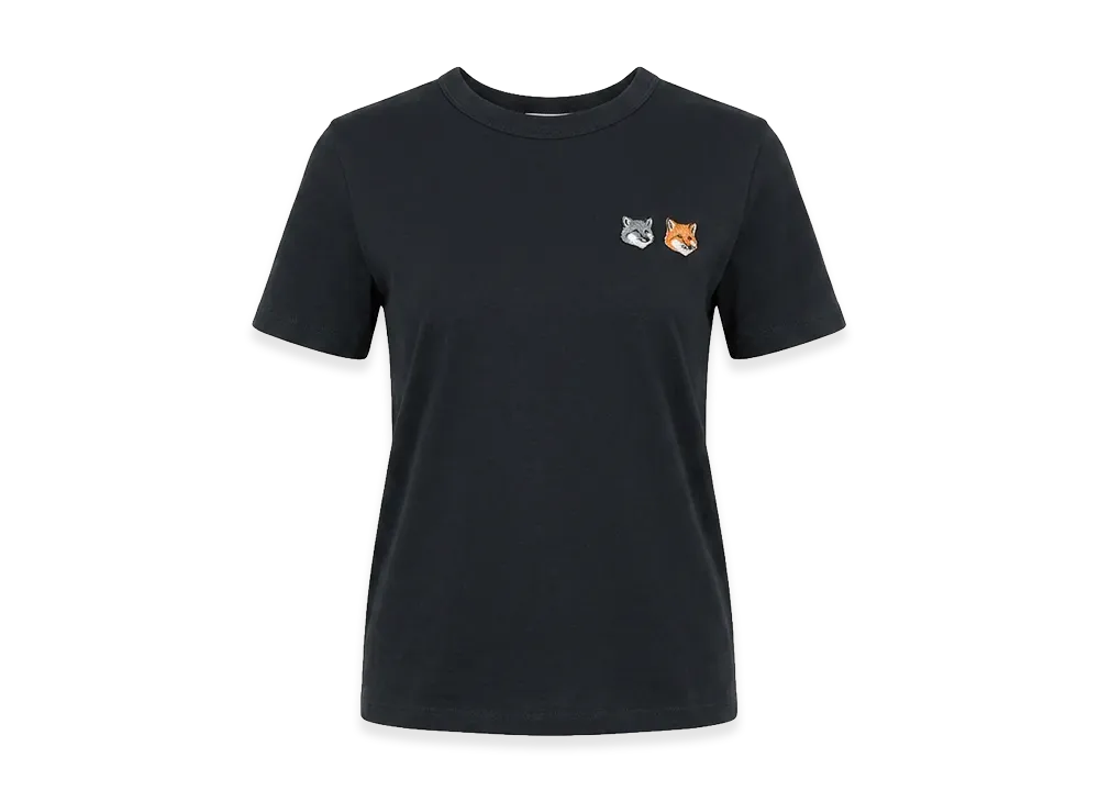 Maison Kitsune Women's Double Fox Head T-Shirt "Anthracite"