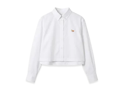Maison Kitsune Women's Baby Fox Cropped Shirt "White"