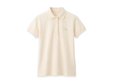Maison Kitsune Women's Baby Fox Cropped Polo Shirt "Noblebeige"