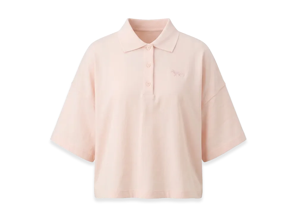Maison Kitsune Women's Baby Fox Oversize Polo Shirt "Mauve"