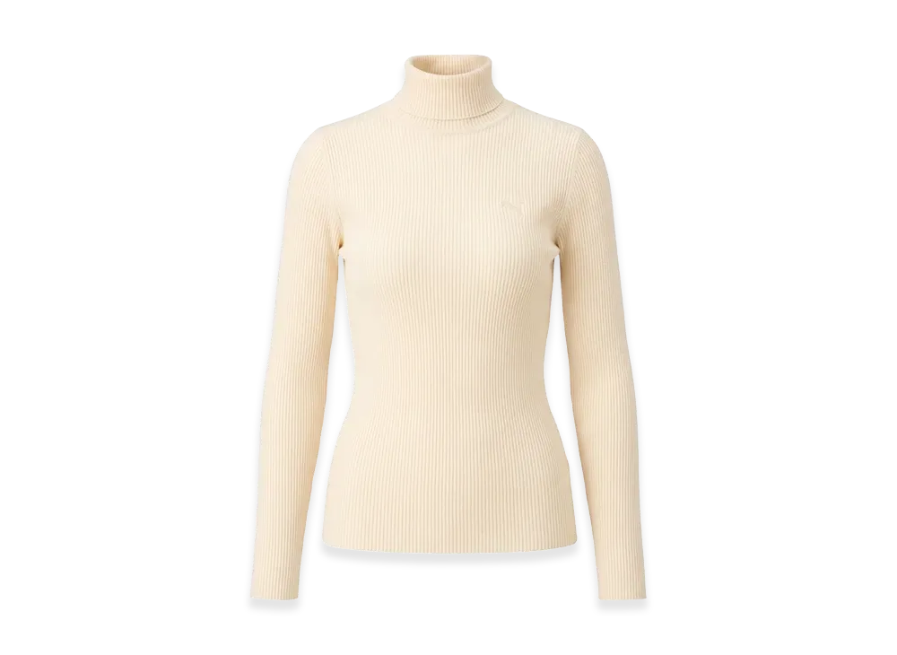 Maison Kitsune Women's Baby Fox Turtleneck Jumper "Ecru"