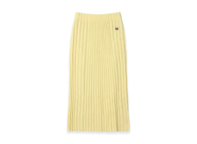Maison Kitsune Women's Baby Fox Ribbed Midi Skirt "Lemonade"