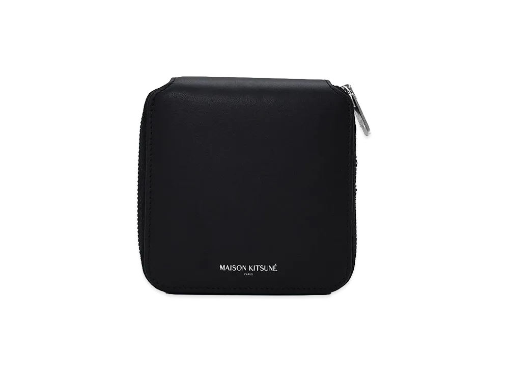 Maison Kitsune Zipped Wallet "Black"