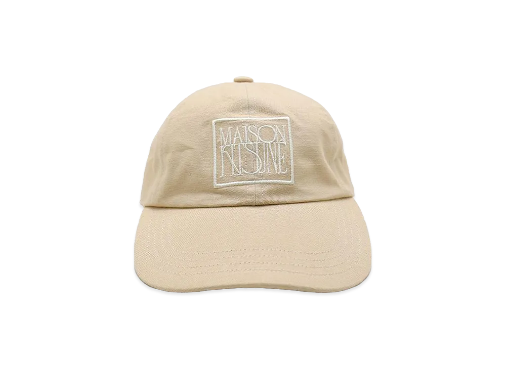 Maison Kitsune Kitsune Stamp Cap "Macadamia"