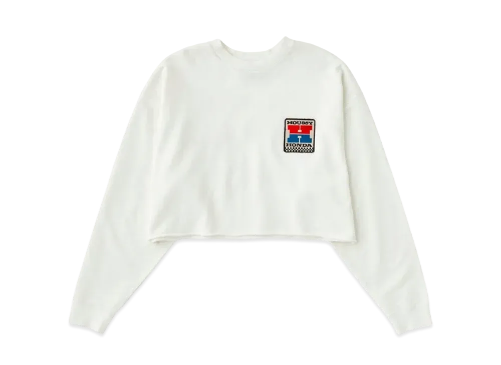 MOUSSY x HONDA HRC Cropped Pull Over "White"