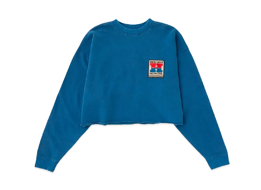 MOUSSY x HONDA HRC Cropped Pull Over "Blue"