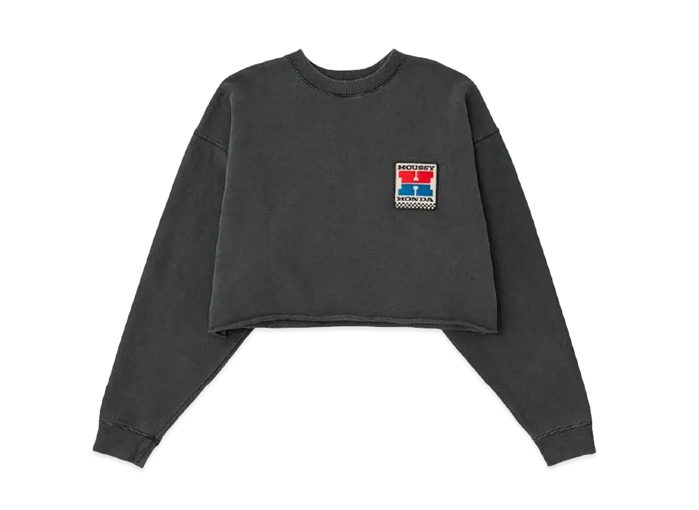 MOUSSY x HONDA HRC Cropped Pull Over "Light Black"