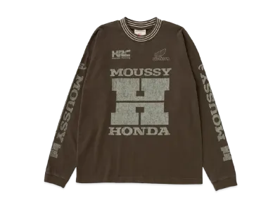MOUSSY x HONDA HRC Vintage Like Long Tee "Dark Khaki"
