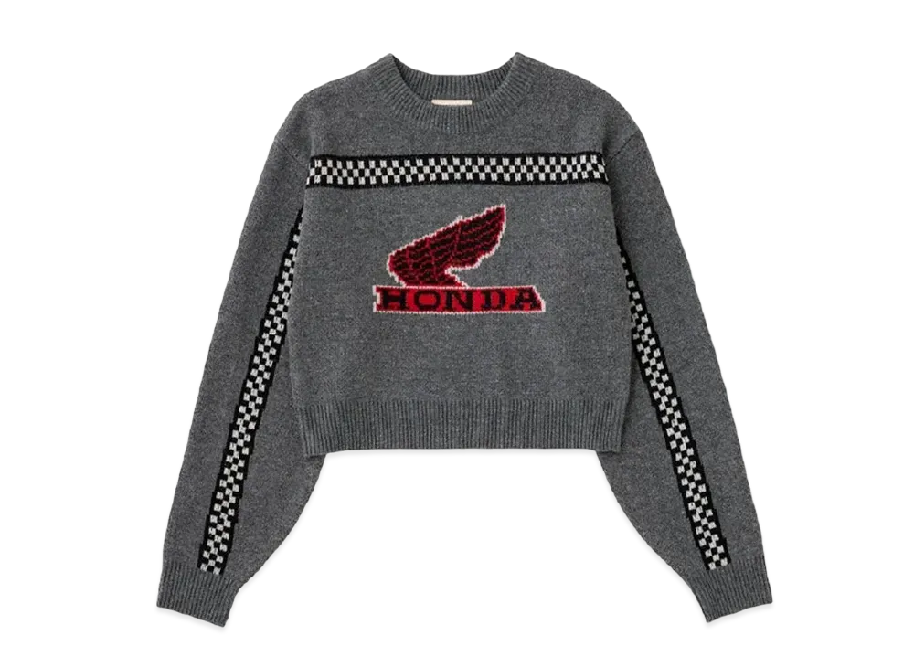 MOUSSY x HONDA HRC Jacquard Knit Top "Gray"