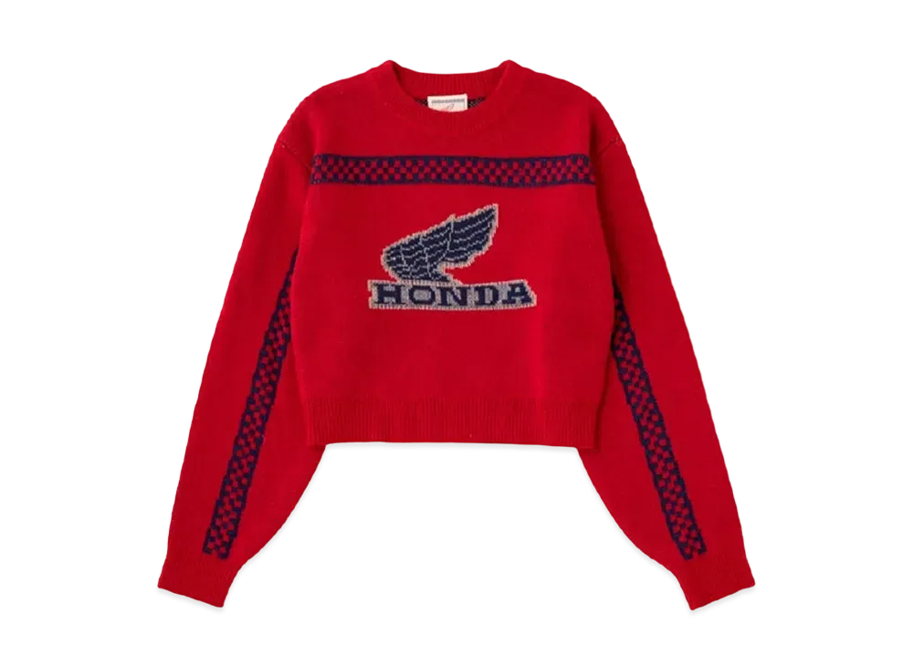 MOUSSY x HONDA HRC Jacquard Knit Top "Red"