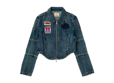 MOUSSY x HONDA HRC Denim Biker Jacket "Blue"