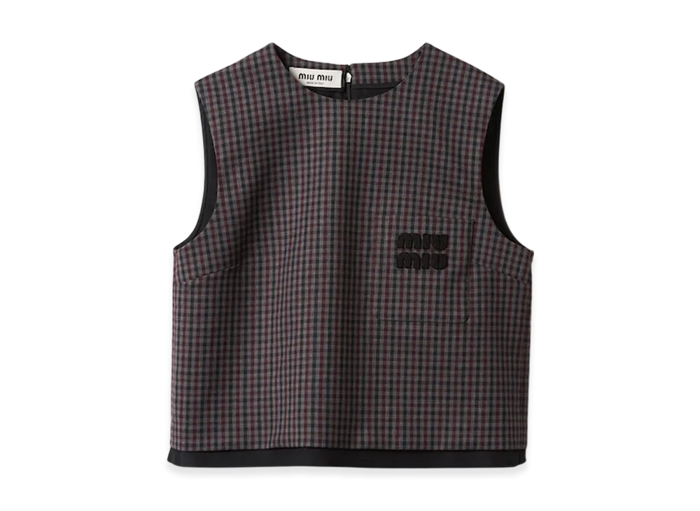 MIU MIU Women's Velour Top "Black"