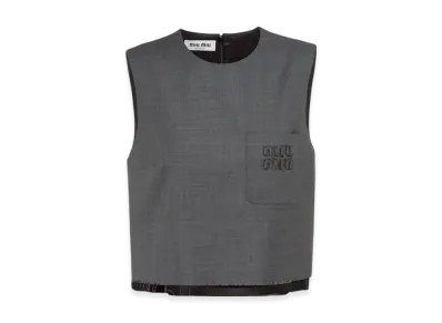 MIU MIU Women's Grisaille Top "Slate Grey"