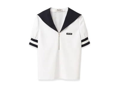 MIU MIU Women's Pique Top "White"