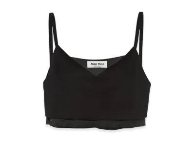 MIU MIU Women's Velour Top "Black"